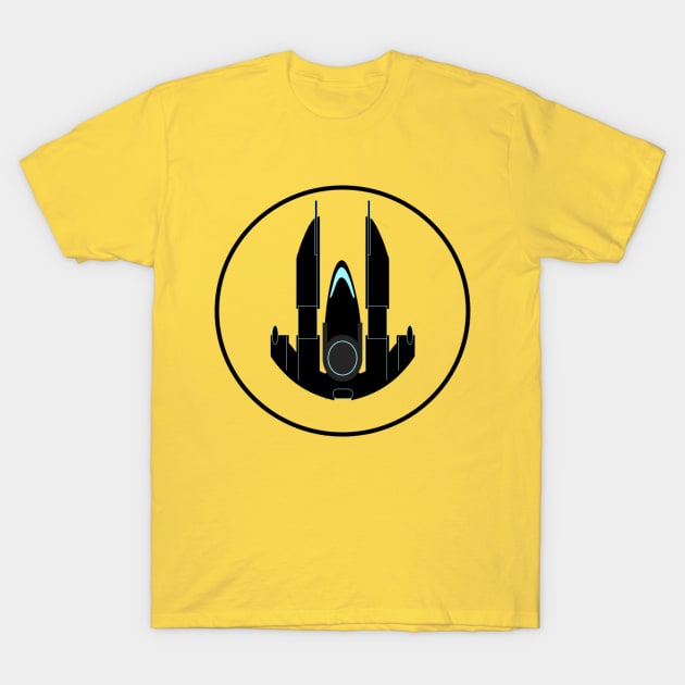 Spaceship. (With Ring) T-Shirt by net_ha_ha_ha